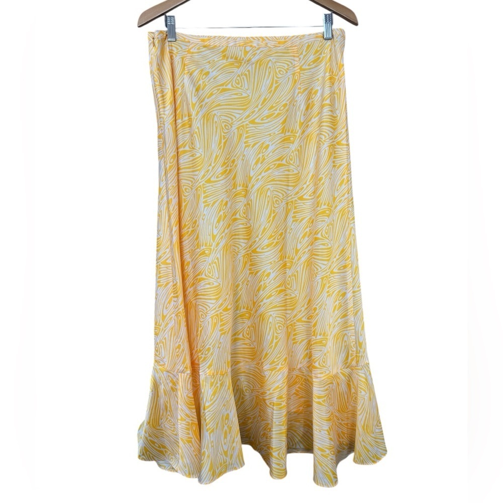 Cinq A Sept Valencia Printed Ruffle Midi Skirt - Picture 11 of 14